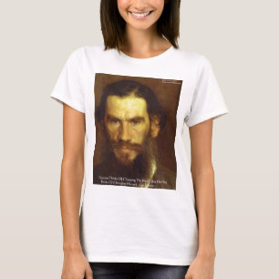Tolstoi "Ändern Sie sich selbst" Weisheit Zitat Ge T-Shirt