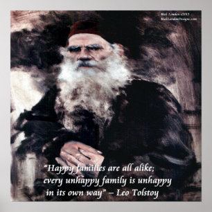 Tolstoi & Anna Karenina Eröffnungszeile Poster