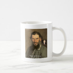 Tolstoi "Nietzsche = Dumm" Zitat Geschenke T-Shirt Kaffeetasse
