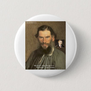 Tolstoi "Nietzsche = Dummkopf" Zitat Geschenke Shi Button