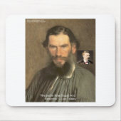 Tolstoi "Nietzsche = Stupid" Zitat Geschenke T-Shi Mousepad (Vorne)