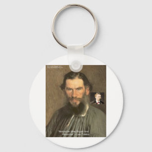 Tolstoi "Nietzsche = Stupid" Zitat Geschenke T-Shi Schlüsselanhänger
