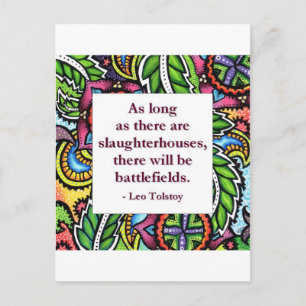 Tolstoi-Zitat Postkarte