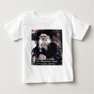 Tolstoy Anna Karenina glückliche Familien Gleiches Baby T-shirt