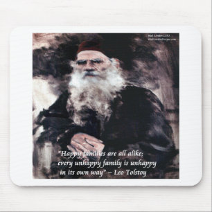 Tolstoy Anna Karenina glückliche Familien Gleiches Mousepad
