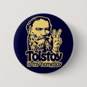 Tolstoy ist mein Homeboy-Knopf Button (Vorderseite)