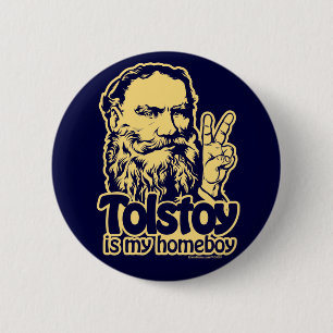 Tolstoy ist mein Homeboy-Knopf Button