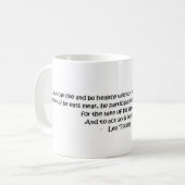 Tolstoy vegetarisches Zitat Kaffeetasse (Vorderseite Links)