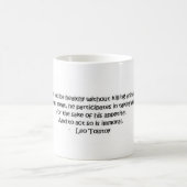 Tolstoy vegetarisches Zitat Kaffeetasse (Mittel)