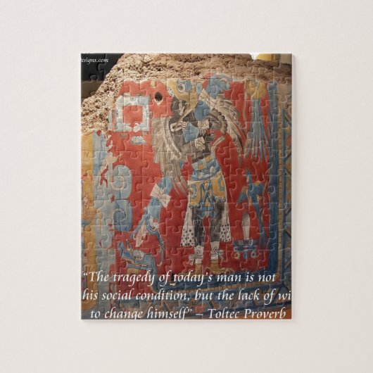 Toltec Empire Graphic & Famous Proverb Puzzle (Vertikal)