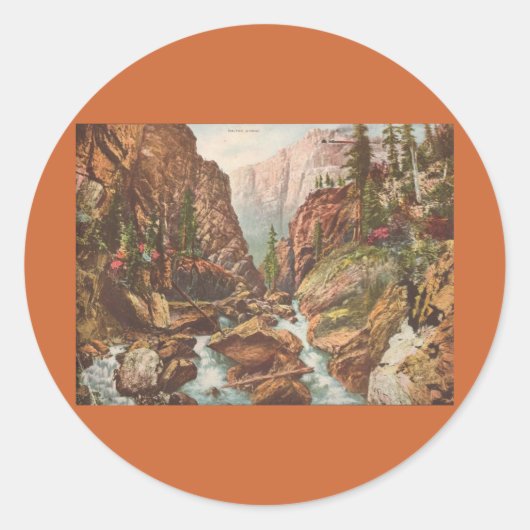Toltec Gorge Runder Aufkleber (Vorderseite)