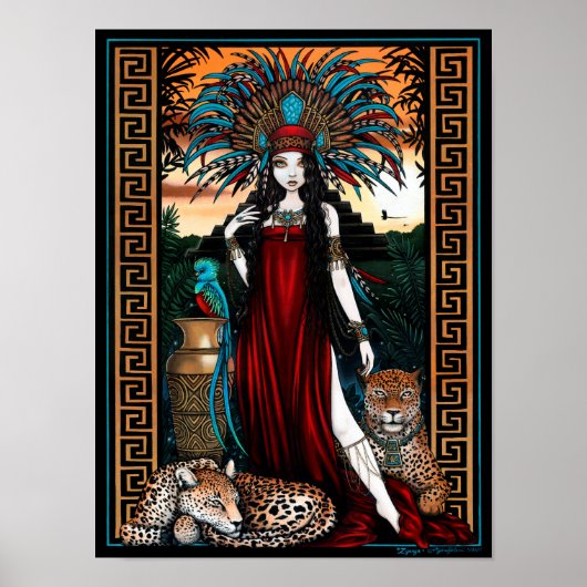 Toltec Jaguar Quetzal Priestess Zyanya Poster (Vorne)
