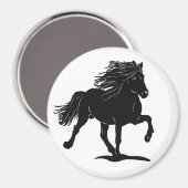 Töltendes Islandpferd Magnet (Vorderseite/Rückseite)