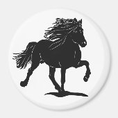 Töltendes Islandpferd Magnet (Vorne)