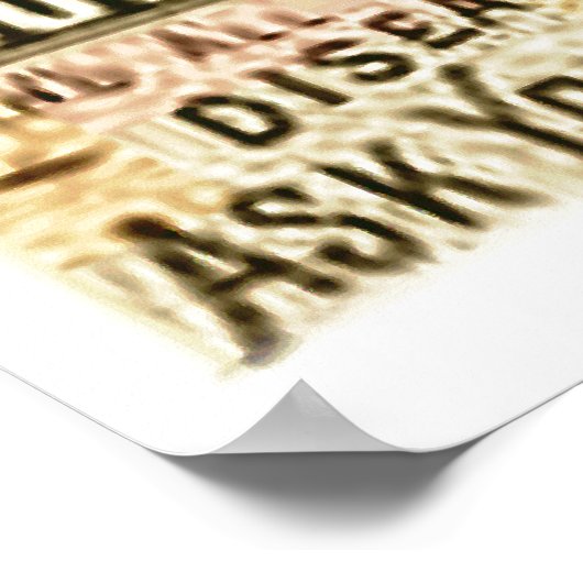 "Tolu Rock and Rye" Poster (Ecke)