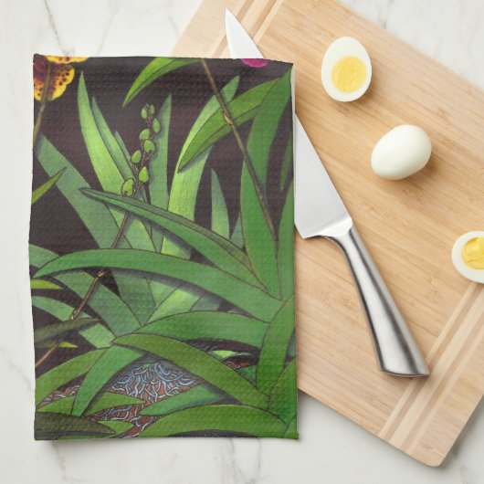 Tolumnia Equitant Oncidium Orchideen-Geschirrtuch Geschirrtuch (Viertel Falte)