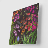 Tolumnia Equitant Oncidium Quadratische Wanduhr (Winkel)