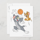 Tom and Jerry Basketball 1 Postkarte (Vorne/Hinten)