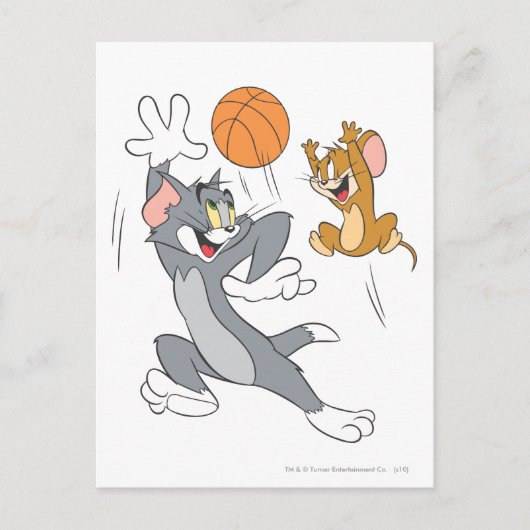 Tom and Jerry Basketball 1 Postkarte (Vorderseite)