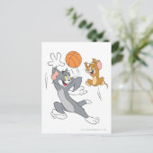 Tom and Jerry Basketball 1 Postkarte (Stehend Vorderseite)