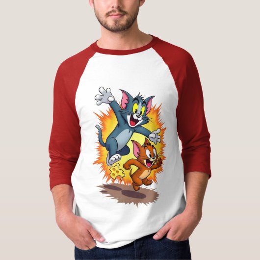 Tom and Jerry Classic Cartoon Chase T-Shirt (Vorderseite)