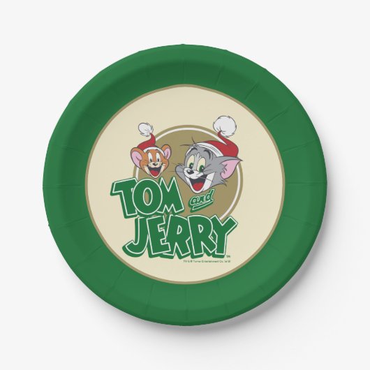 Tom and Jerry Holiday Logo Pappteller (Vorderseite)