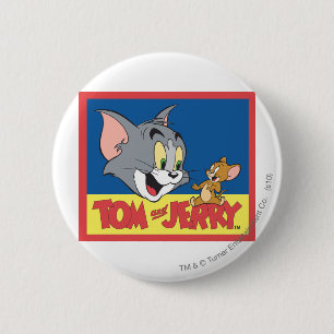 Tom And Jerry Logo Flat Button