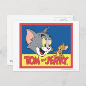 Tom And Jerry Logo Flat Postkarte (Vorne/Hinten)