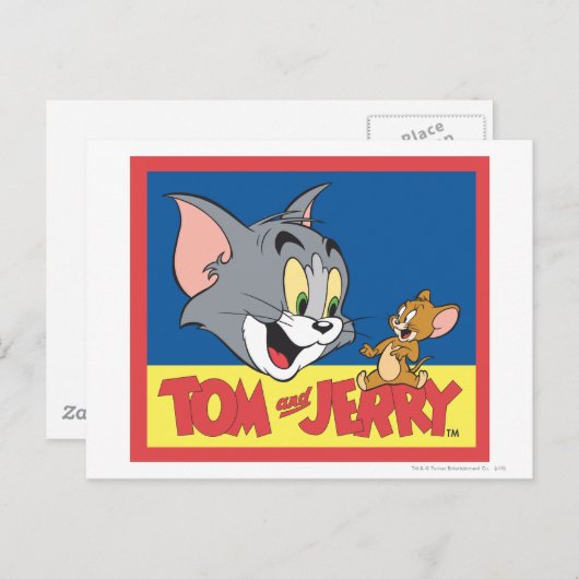 Tom And Jerry Logo Flat Postkarte (Vorne/Hinten)