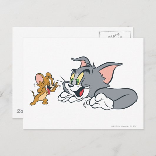 Tom and Jerry Make Faces Postkarte (Vorne/Hinten)
