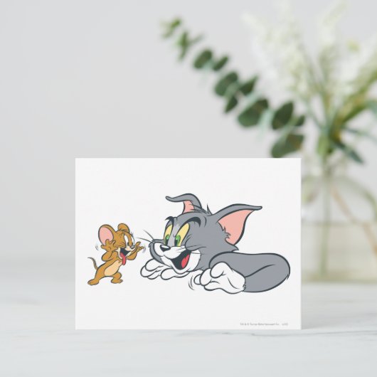 Tom and Jerry Make Faces Postkarte (Stehend Vorderseite)