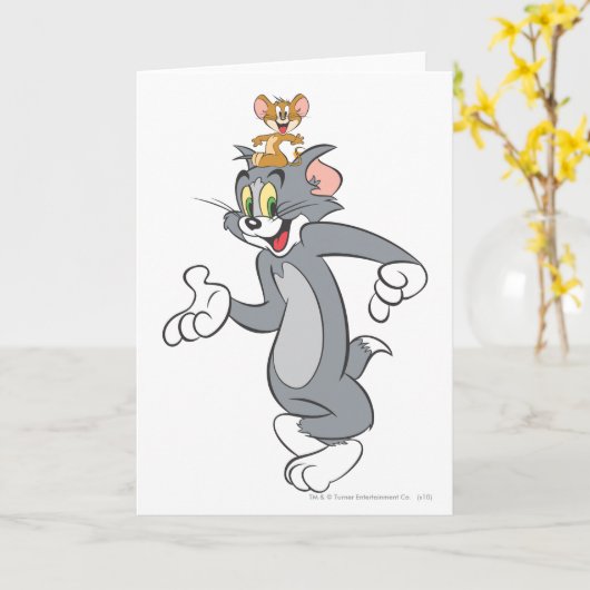Tom and Jerry Pair Karte (Gelbe Blume)