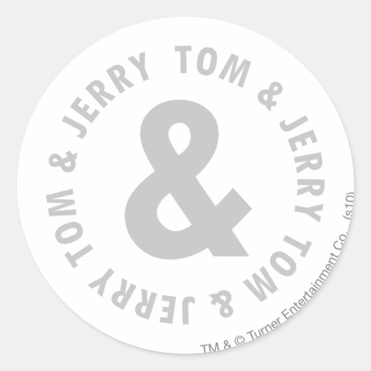 Tom and Jerry Round Logo 2 Runder Aufkleber (Vorderseite)