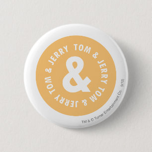 Tom and Jerry Round Logo 5 Button