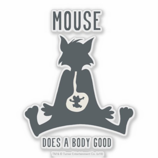 Tom Ate Jerry Silhouette Aufkleber (Vorderseite)