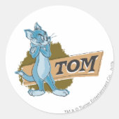 Tom Attitude Logo Runder Aufkleber (Vorderseite)