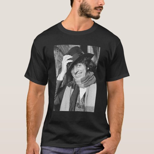 Tom Baker der vierte Arzt, der 1975 Erwachsene von T-Shirt (Vorderseite)