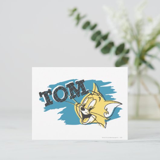 Tom Blue und Yellow Logo Postkarte (Stehend Vorderseite)