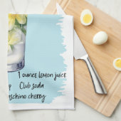 Tom Collins Cocktail Rezept Geschirrtuch (Viertel Falte)