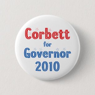 Tom Corbett für Stern-Entwurf des Gouverneur-2010 Button