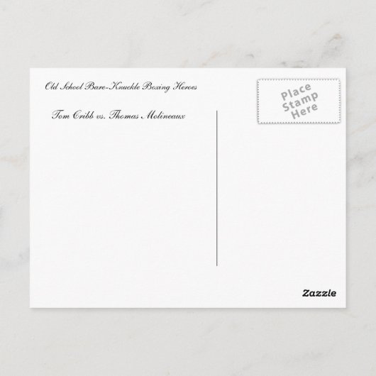 Tom Cribb vs. Thomas Molineaux Postcard Postkarte (Rückseite)