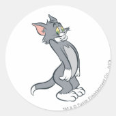 Tom Embarassed Runder Aufkleber (Vorderseite)