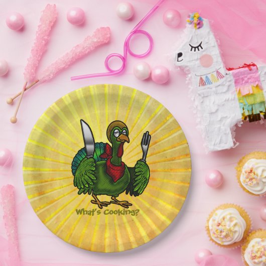 Tom Foolery Funny Türkei in Sunshine Pappteller (Party)