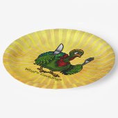 Tom Foolery Funny Türkei in Sunshine Pappteller (Schrägansicht)