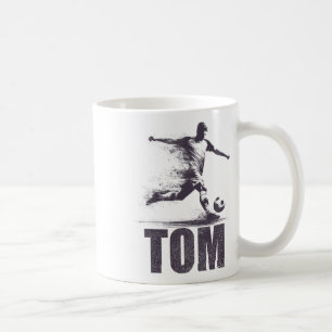 Tom Fußball Jungen Personalisierter Vorname Tom Kaffeetasse