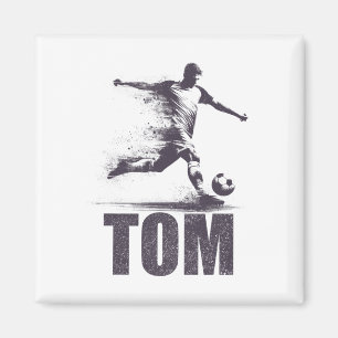Tom Fußball Jungen Personalisierter Vorname Tom Magnet