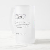 Tom GP-Kollektor-Schale Mattglas Bierglas (Vorderseite Links)