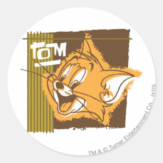 Tom Happy Face Runder Aufkleber