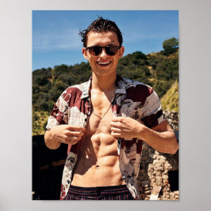 Tom Holland mit Sonnenuntergang Poster