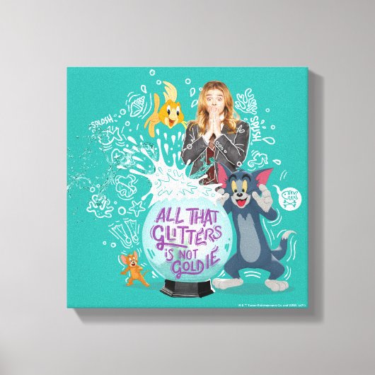 Tom & Jerry - alles, was Glitzer nicht sind Goldie Leinwanddruck (Vorderseite)